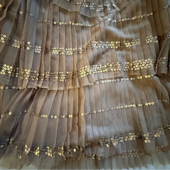 J.Crew Gold Sequined Short Layered Tulle Dress Size XS Party, Cocktail, Holiday - Picture 2 of 5